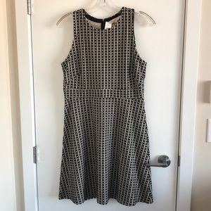 A line tweed dress